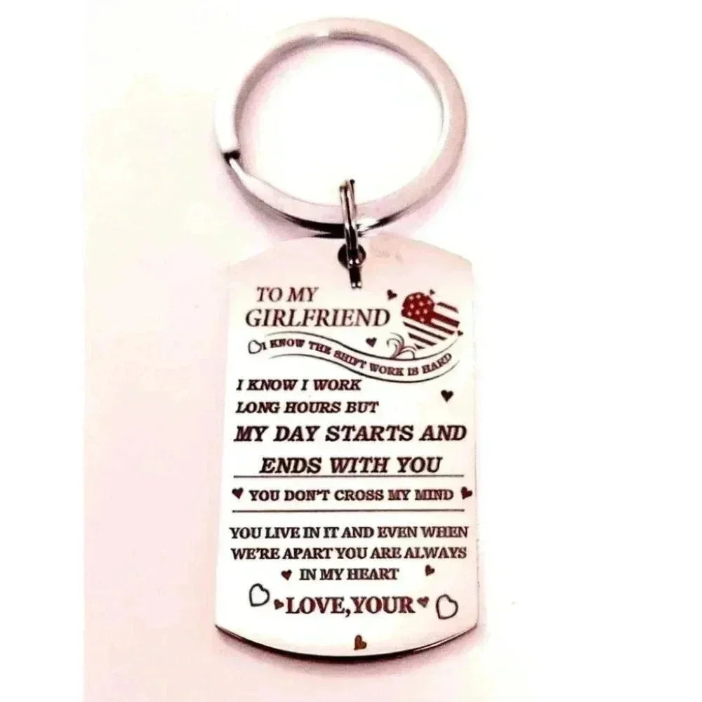 To my Girlfriend Love Your Heart Keychain